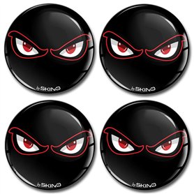 SkinoEu® 4 x 60mm Autocollant 3D Silicone Universel pour Cache-Moyeu