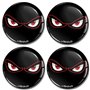 SkinoEu® 4 x 60mm Autocollant 3D Silicone Universel pour Cache-Moyeu
