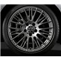 SkinoEu® 4 x 60mm ABS Plastique 3D Gel Silicone Cache-Moyeu Capuchons de Centre Enjoliveurs de Roue Voiture Cache Moyeux Jante U
