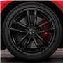 SkinoEu® 4 x 60mm ABS Plastique 3D Gel Silicone Cache-Moyeu Capuchons de Centre Enjoliveurs de Roue Voiture Cache Moyeux Jante U
