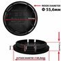 SkinoEu Compatible avec Cache-Moyeu VW 5G0601171XQI 66mm Capuchons de Centre Enjoliveurs de Roué Jante Voiture Noir CR 0