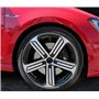 SkinoEu Compatible avec Cache-Moyeu VW 5G0601171XQI 66mm Capuchons de Centre Enjoliveurs de Roué Jante Voiture Noir CR 0