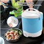 Shipenophy 24V 180W 1.6L Électrique Portable Multifonctionnel Cuiseur À Riz Cuiseur À Vapeur Multi Cuiseur Cuiseur À Grains De R