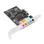 Carte Son PCIe 5.1 6 Canaux Carte Son Surround Stéréo 5 Ports pour Ordinateur PC avec Emplacements PCI-Express