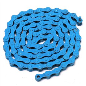 AAlamor 1/2 X 1/8Inch 96 Liens Simple Vitesse Coloré Chaîne Fixe Gear VTT BMX Vélo Vélo Sport Route - Bleu Ciel