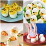 6 Pcs Chaudière à Oeufs, Cuisine Antiadhésifs Chaudière à Oeufs en Silicone Sans Coquille, Cuiseur d'oeufs Coquetier Gel Silice 