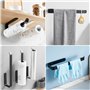 On and Off Porte Sopalin, Rouleau Papier, Derouleur Essuie Tout de Cuisine sous l'armoire| Support Pas de Perçage (31.5CM) Noir