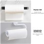 On and Off Porte Sopalin, Rouleau Papier, Derouleur Essuie Tout de Cuisine sous l'armoire| Support Pas de Perçage (31.5CM) Noir