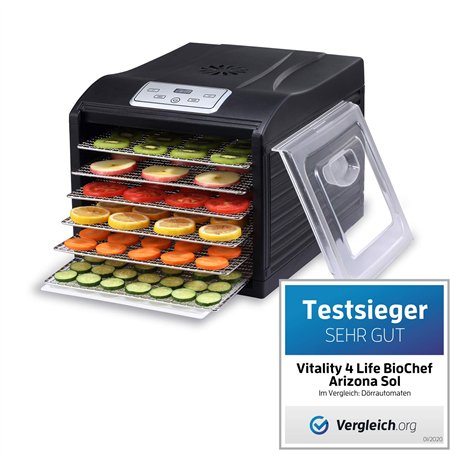 Déshydrateur Alimentaire BioChef Arizona Sol 6 Plateaux - Noir