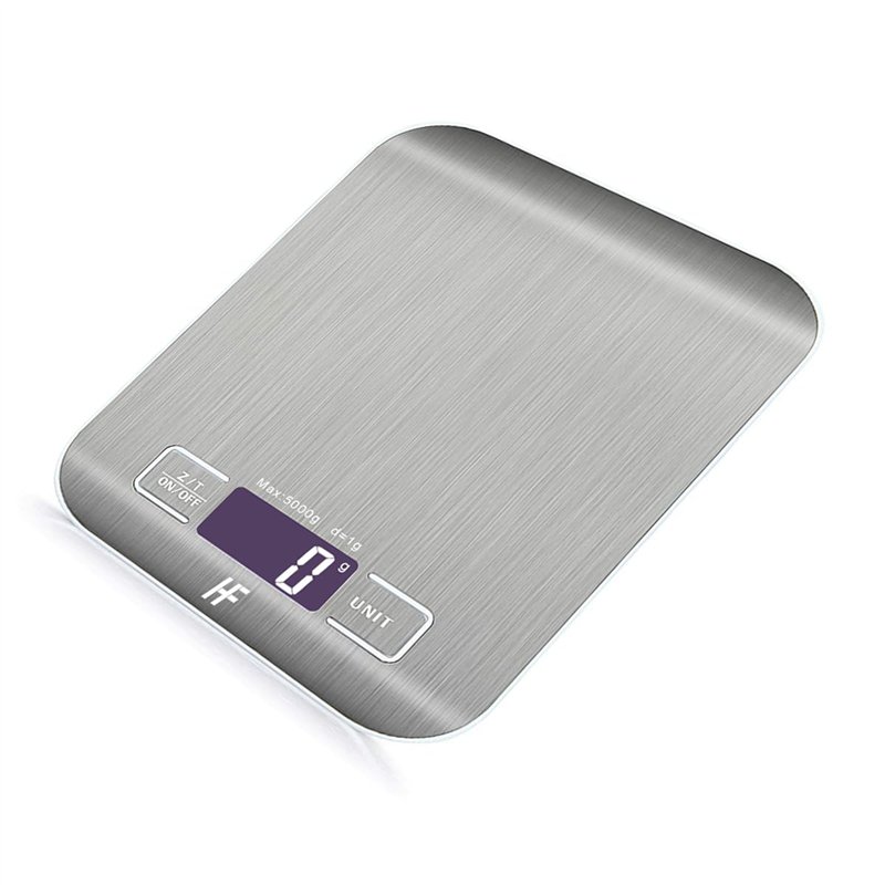 Image secondaire de HomeFashion Balance de Cuisine Électronique de Haute Précision 5000g/1g avec Écran LCD Rétroéclairé, 6 Unités et Fonction Tare A