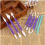 9 pièces en Plastique poterie Sculpture Outil Ensemble Double têtes poterie Argile Sculpture Outils Bricolage Argile Sculpture E