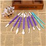 9 pièces en Plastique poterie Sculpture Outil Ensemble Double têtes poterie Argile Sculpture Outils Bricolage Argile Sculpture E
