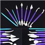 9 pièces en Plastique poterie Sculpture Outil Ensemble Double têtes poterie Argile Sculpture Outils Bricolage Argile Sculpture E