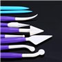 9 pièces en Plastique poterie Sculpture Outil Ensemble Double têtes poterie Argile Sculpture Outils Bricolage Argile Sculpture E