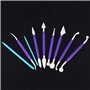 9 pièces en Plastique poterie Sculpture Outil Ensemble Double têtes poterie Argile Sculpture Outils Bricolage Argile Sculpture E