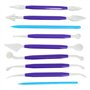 9 pièces en Plastique poterie Sculpture Outil Ensemble Double têtes poterie Argile Sculpture Outils Bricolage Argile Sculpture E
