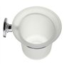 Brosse de Toilettes Round Chrome WC Suspendu Brosse Et Toilettes en Verre Givré Porte-Brosse Brosse de Toile
