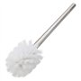 Assiavree Brosse WC,Brosse de Toilettes Round Chrome WC Suspendu Brosse Et Toilettes en Verre Givré Porte-Brosse Brosse de Toile