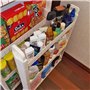 Chariot À Roulettes 10cm De Large, Desserte Cuisine, Étagères De Rangement Pliables Avec Roues, Organisateur De Chariot Utilitai