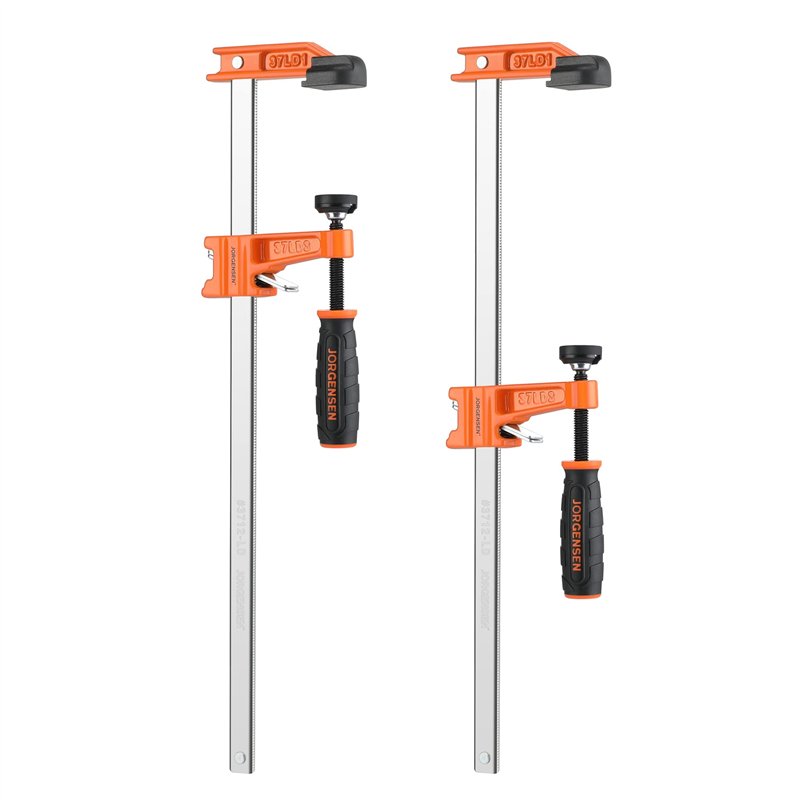 JORGENSEN Jeu de 2 Serre-joints en Métallique, Serre Joint à Vis avec Mâchoire de 60mm, Force de Serrage Maximale 136kg, Ouvertu