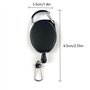 Amaoma 10 Pièces Porte Badge Enrouleur Portes-Clés Rétractable Badge Reel Clip Attache Ceinture Mousqueton Ressort Portes-clés D
