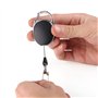 Amaoma 10 Pièces Porte Badge Enrouleur Portes-Clés Rétractable Badge Reel Clip Attache Ceinture Mousqueton Ressort Portes-clés D