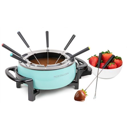 Nostalgia FPS6AQ Casserole à fondue électrique de 6 tasses avec contrôle de température réglable