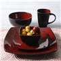 Gibson Soho Lounge Service de table carré 40 pièces – Rouge