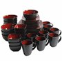 Gibson Soho Lounge Service de table carré 40 pièces – Rouge