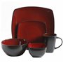 Gibson Soho Lounge Service de table carré 40 pièces – Rouge