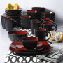 Gibson Soho Lounge Service de table carré 40 pièces – Rouge