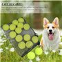 FOROREH 18pcs Balles de Tennis Avec Sac en Filet - Robustes et Rebondissantes Pour Adultes, Animaux de Compagnie, Compétition et