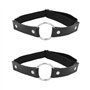 Borsgye Lot de 2 porte-jarretelles élastiques réglables en cuir synthétique synthétique pour cuisse