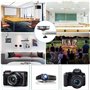 JUNMEIDO Support Plafond Videoprojecteur en Alliage d'Aluminium 21.5cm Support Retroprojecteur Rotation à 360°Anti-tremblement S