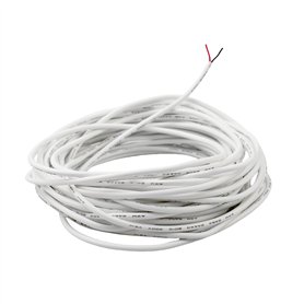 10 Mètre Fil Électrique Blanc 2 Noyau Fil Électrique Câble 24 AWG Rond Flexible PVC Cuivre de Câble