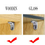 CHSEROK 20 Pièces Support Etagere Verre, Alliage de Zinc Support Tablette Verre, Angle de Support D'étagère, Avec Ventouse Anti-