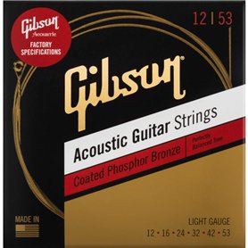 SAG-CPB12 Coated Phosphor Bronze Acoustic Guitar Strings Light 12-53