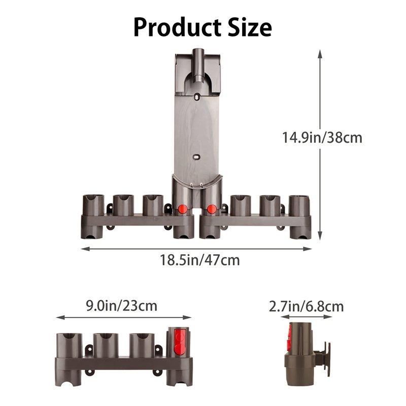 Image secondaire de Ninthseason Support Accessoires Brosses Outils Attachement Organisateur Station D'accueil Mural Support pour Dyson Gen5 V15 V12 