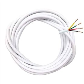 BlueXP 5M Câble en Cuivre de 4 Conducteurs Couronne de Câble Blanc Rond pour Ligne de Contrôle de Signal ou Ligne D'alimentation