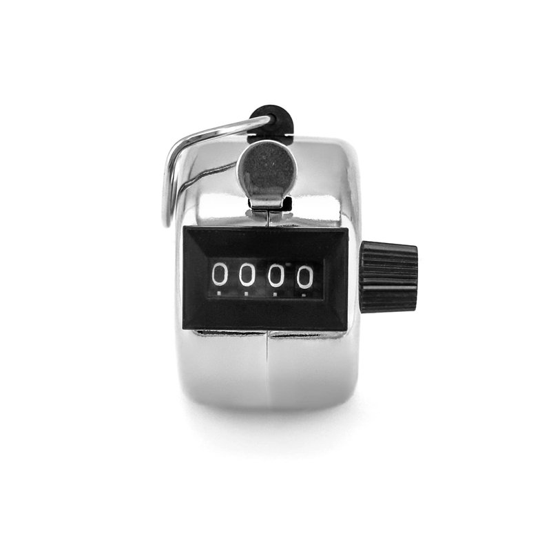 Image secondaire de QWORK 3 Pcs Compteur Manuel en Métal, 4 Chiffres Compteur Mécanique pour Sport Golf Compte de Pas, Compte Jusqu'à 9999
