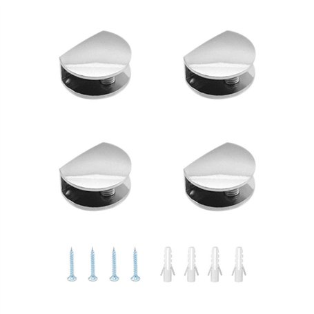YMDZ 4Pcs Pince à Verre Pince Support en Alliage de Zinc Fixations Réglable Support pour le Verre ou le Bois de 8 ~ 10 mm D'épai