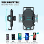 Support Telephone Voiture pour Apple iPhone 16 16e 15 14 13 12 Pro Max SE 2022/16 Plus XR /13 Mini,Mercedes BMW,3 en 1 Porte Sma