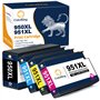 ColorKing Reconditionné 950XL 951XL Cartouches d'encre Remplacement pour HP 950XL 951XL pour HP Officejet Pro 8600 8620 8610 810