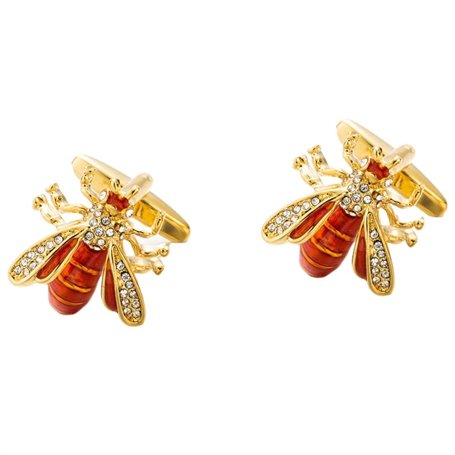 Boutons de manchette abeille pour homme Boutons de manchette en forme de frelon en cristal boutons de manchette abeille guêpe fr