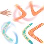 Guador Boomerang en Bois, 2 Pièces Premium Durable Boomerang en Bois Boomerang en Bois en Forme de V Jouet Volant Throwback en F