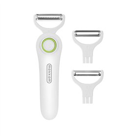 min Éplucheur électrique Éplucheur de légumes Orbital avec Lames multifonctionnelles en Acier Inoxydable Éplucheur de Julienne R