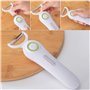 min Éplucheur électrique Éplucheur de légumes Orbital avec Lames multifonctionnelles en Acier Inoxydable Éplucheur de Julienne R