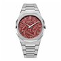 Montre Homme D1 Milano ULTRA THIN BARN RED Noir Argenté (Ø 40 mm)