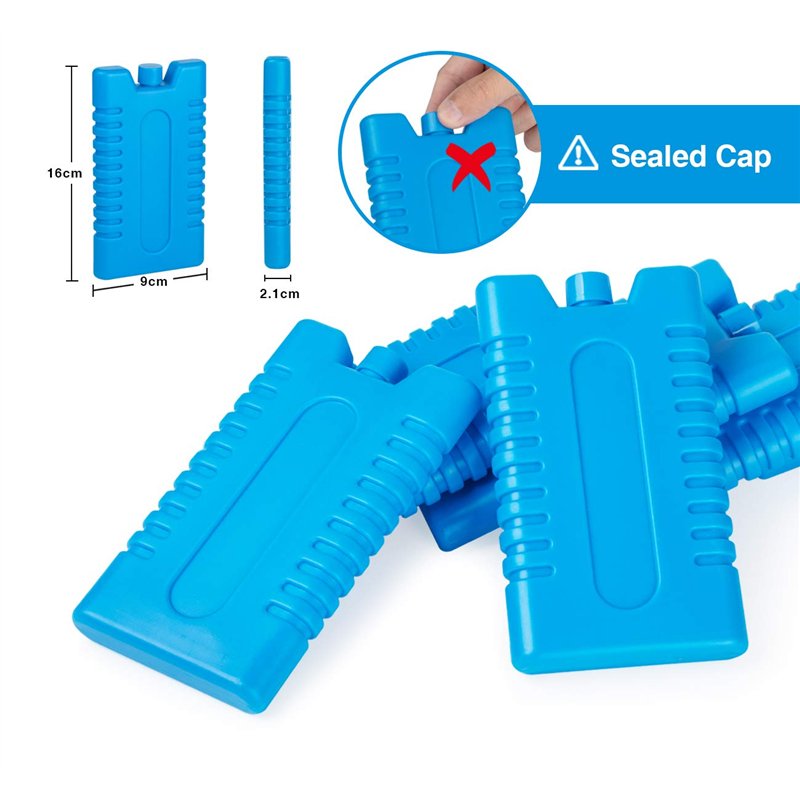 Image secondaire de Anstore Lot de 6 Pains de Glace Blocs Réfrigérants de 16 x 9 x 2 cm/210 ML, Blocs Réfrigérants pour Glacières, Réutilisable Conc