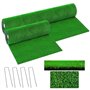 BBABBT Rouleau de 1 m x 2 m - 15 mm - Gazon artificiel haute densité - Tapis d'entraînement en gazon synthétique - Décoration po